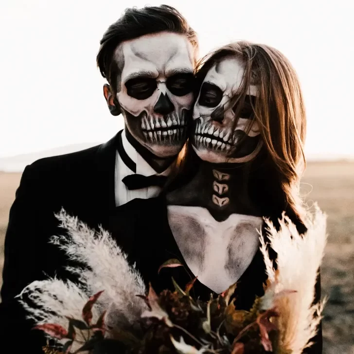 diy skeleton couple horror couples