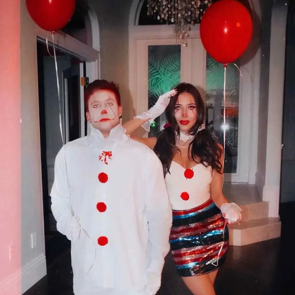 clown horror couples halloween cotumes ideas