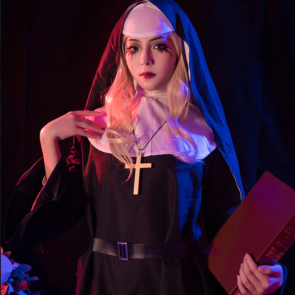 traditional nun cosplay costume