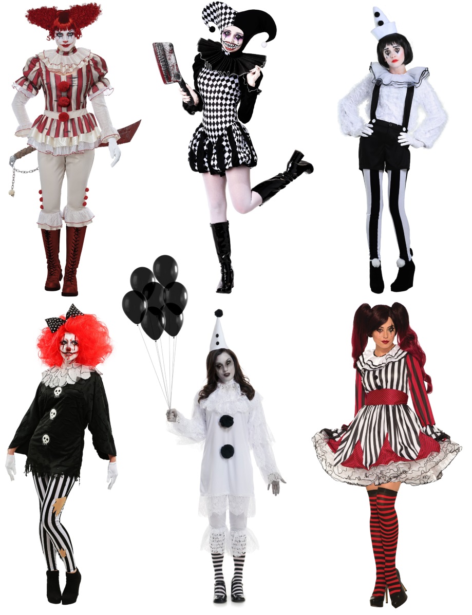 womens scary clown costumes