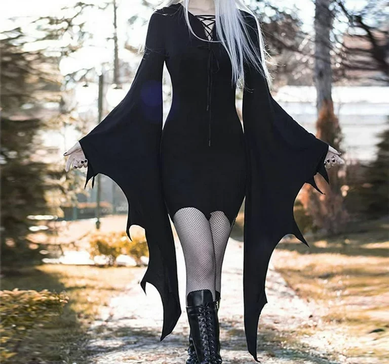 scary black dress halloween costume