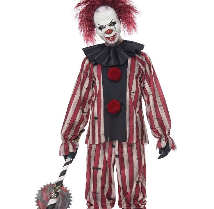 halloween scary clown costume