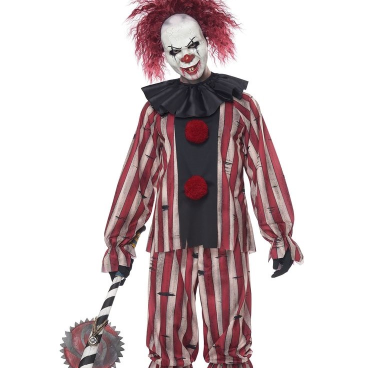 halloween scary clown costume