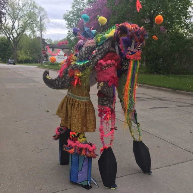 scary stilt costumes