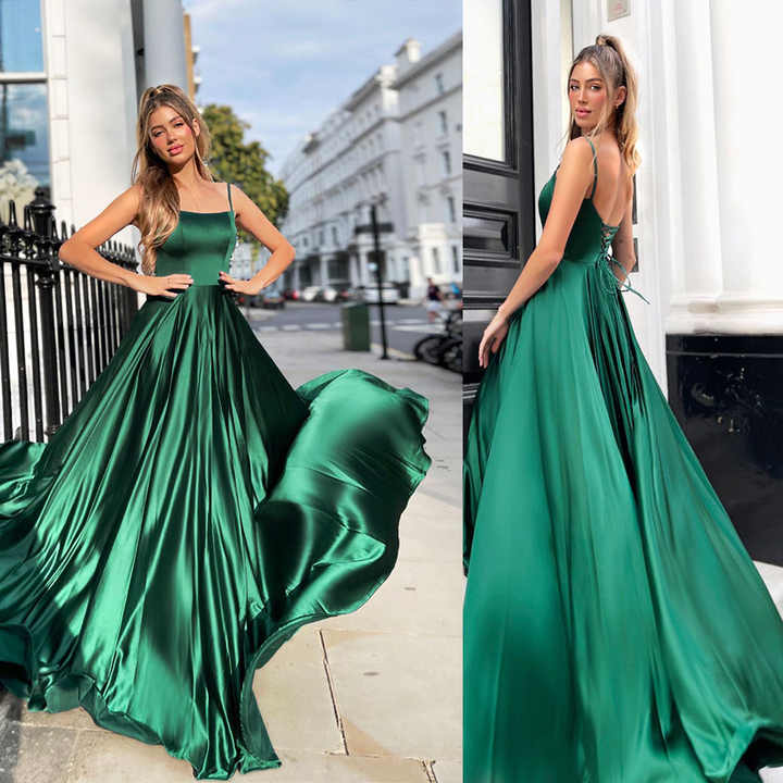 satin wedding guest dress