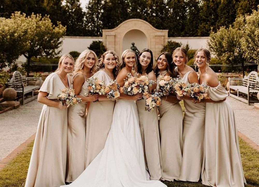 champagne dress for wedding