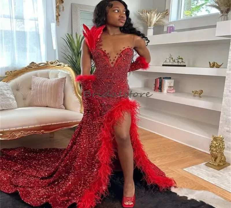 red formal dress