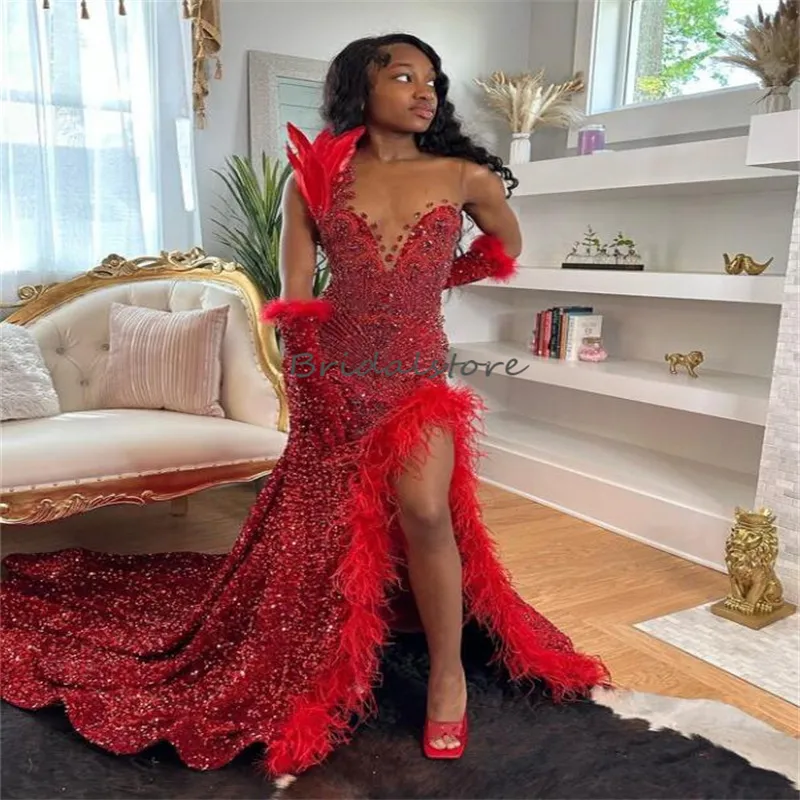 red formal dress