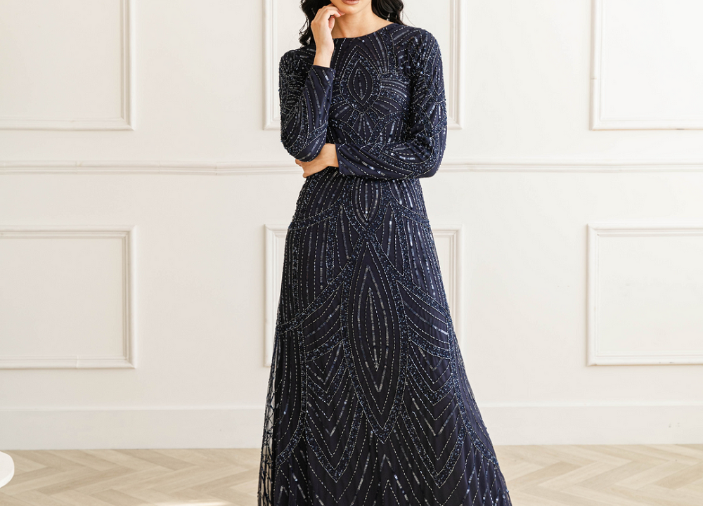 long dress for wedding guest