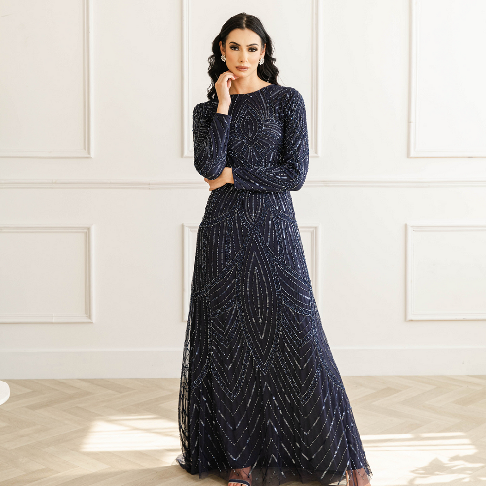 long dress for wedding guest