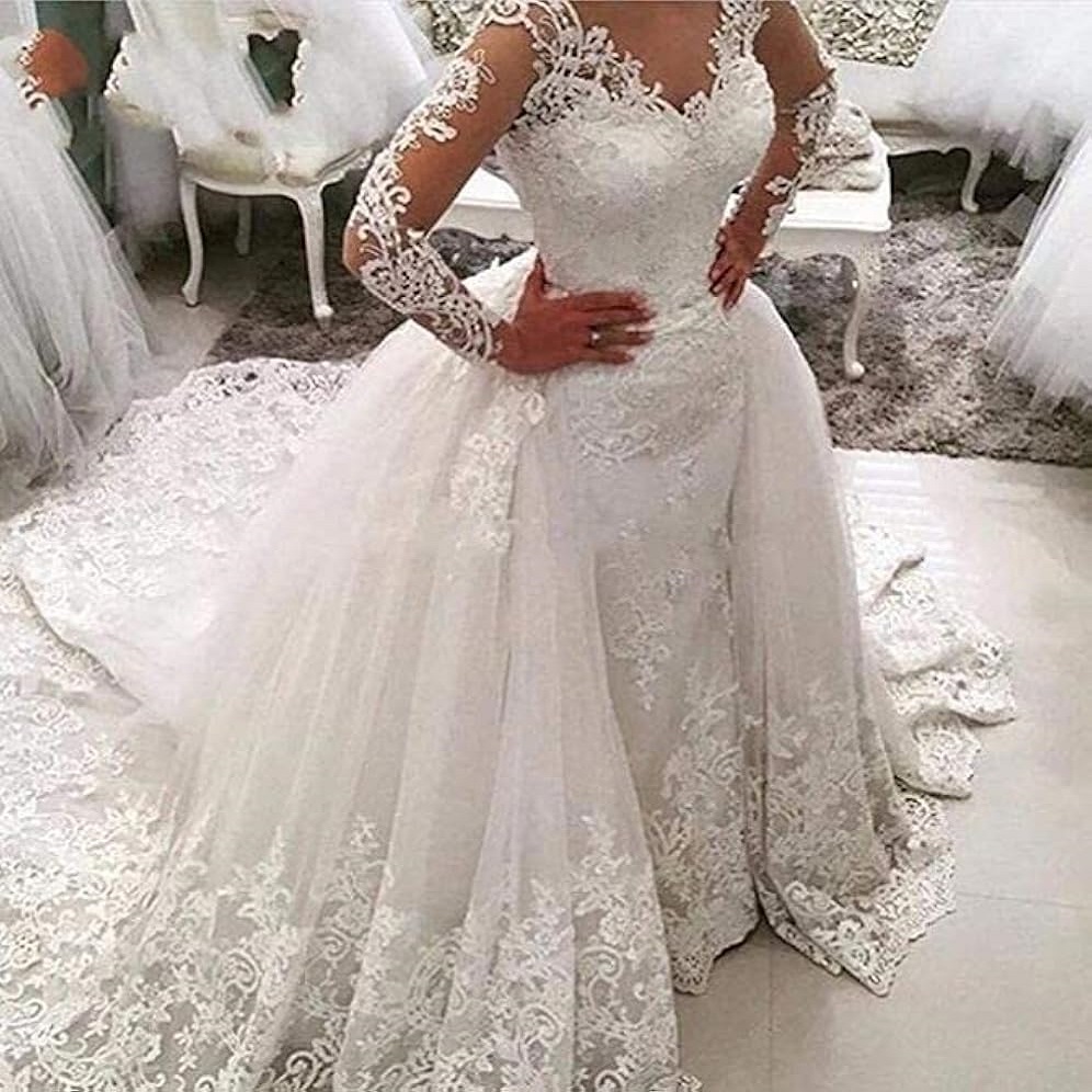 detachable sleeves for wedding dress