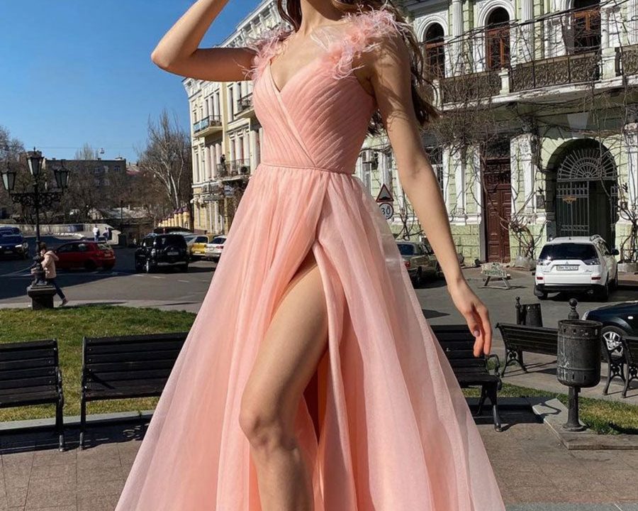 pink formal dress