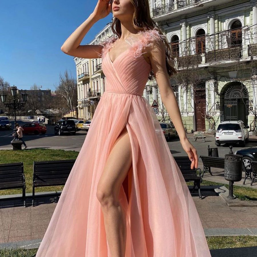 pink formal dress