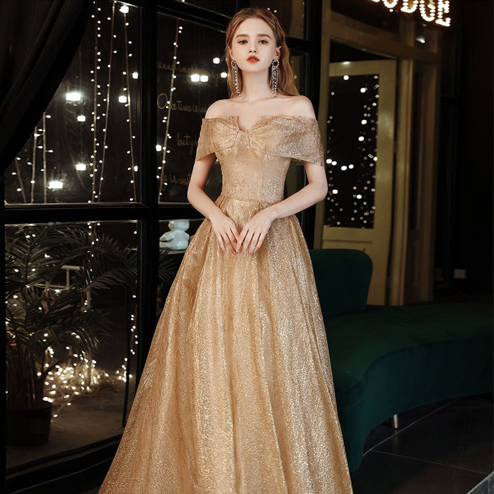 gold formal dress