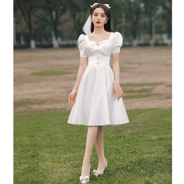 formal white dress