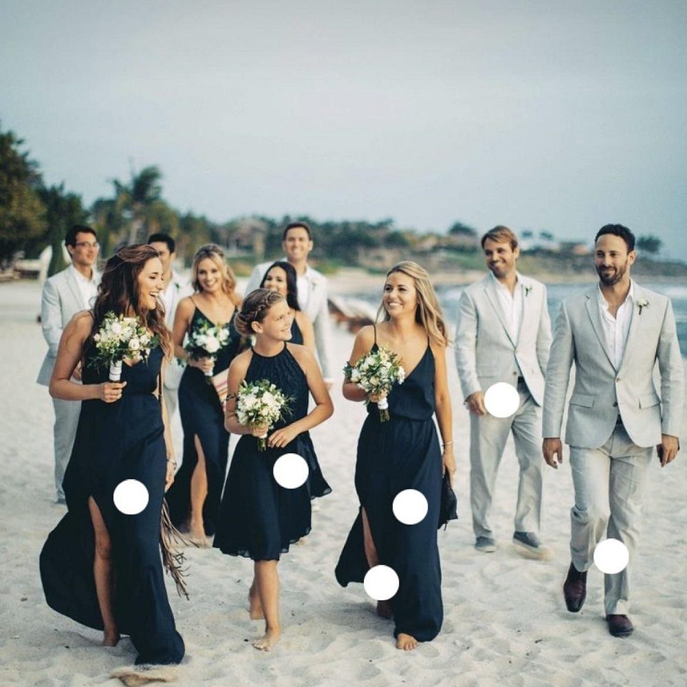 navy blue wedding dress