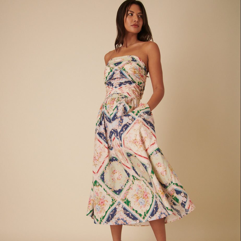midi dress for wedding guest