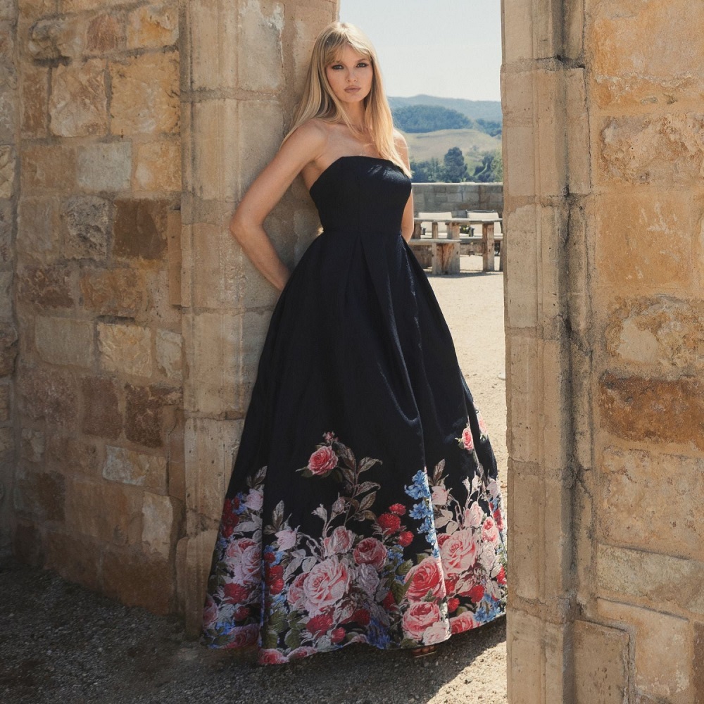 long sleeve maxi dress formal
