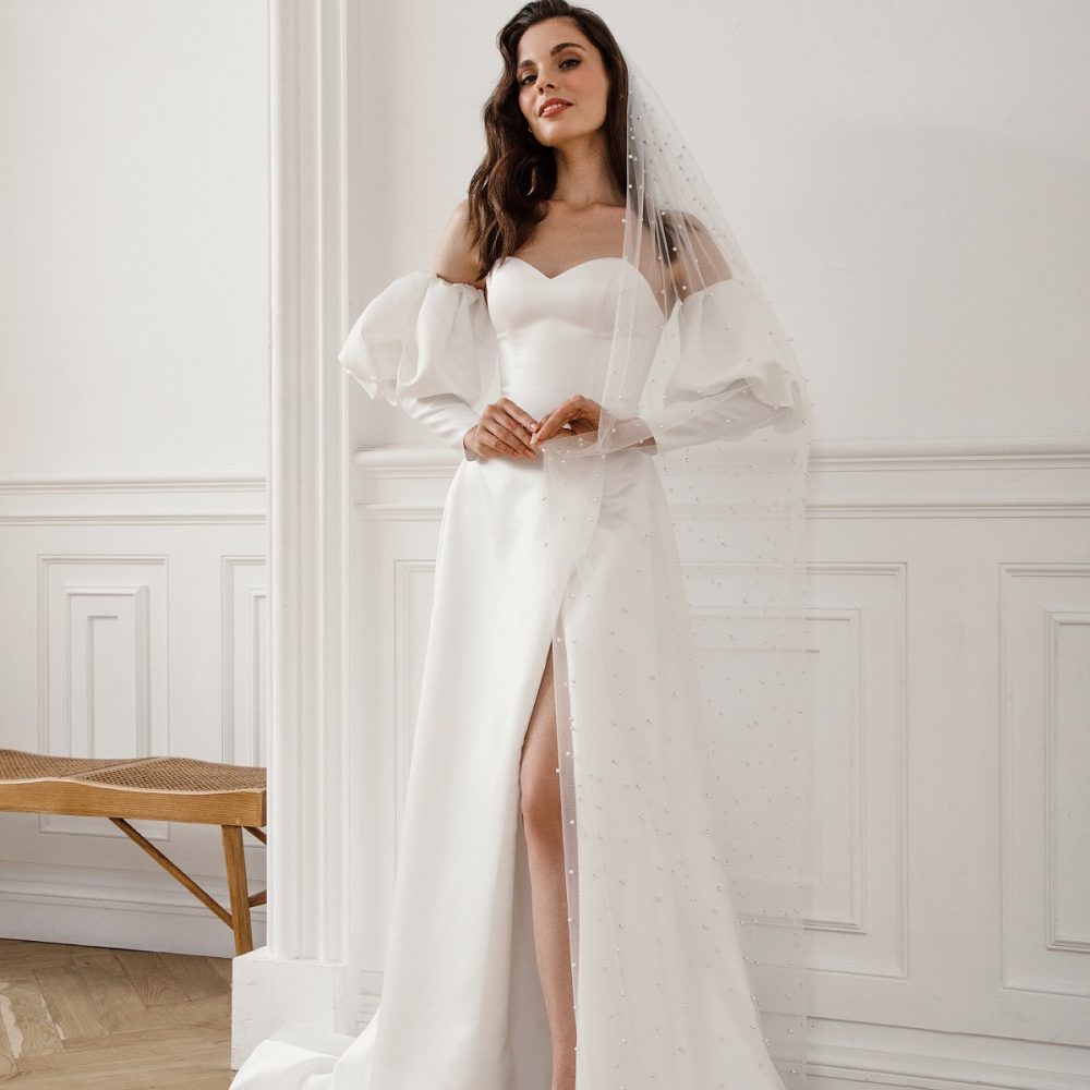 detachable sleeves for wedding dress