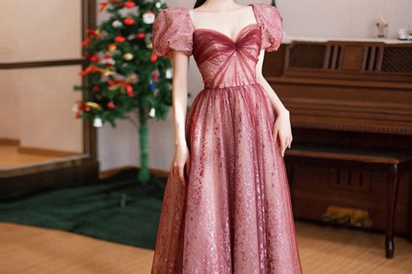formal dress with sleeves
