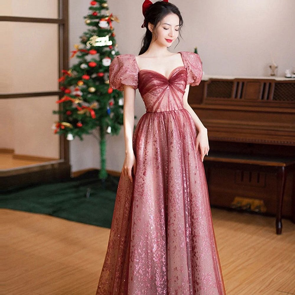 formal dress with sleeves