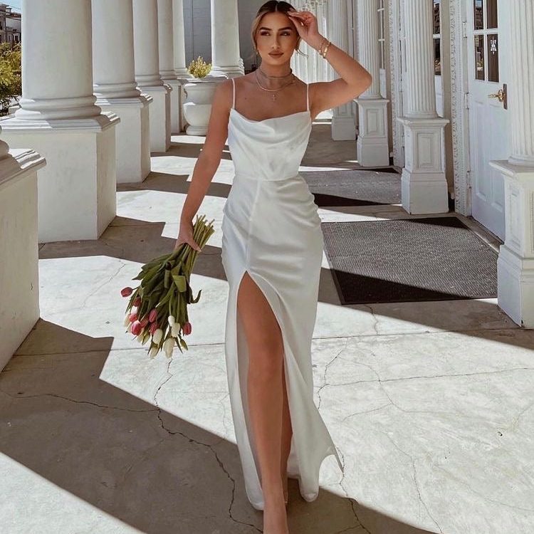 white formal dress