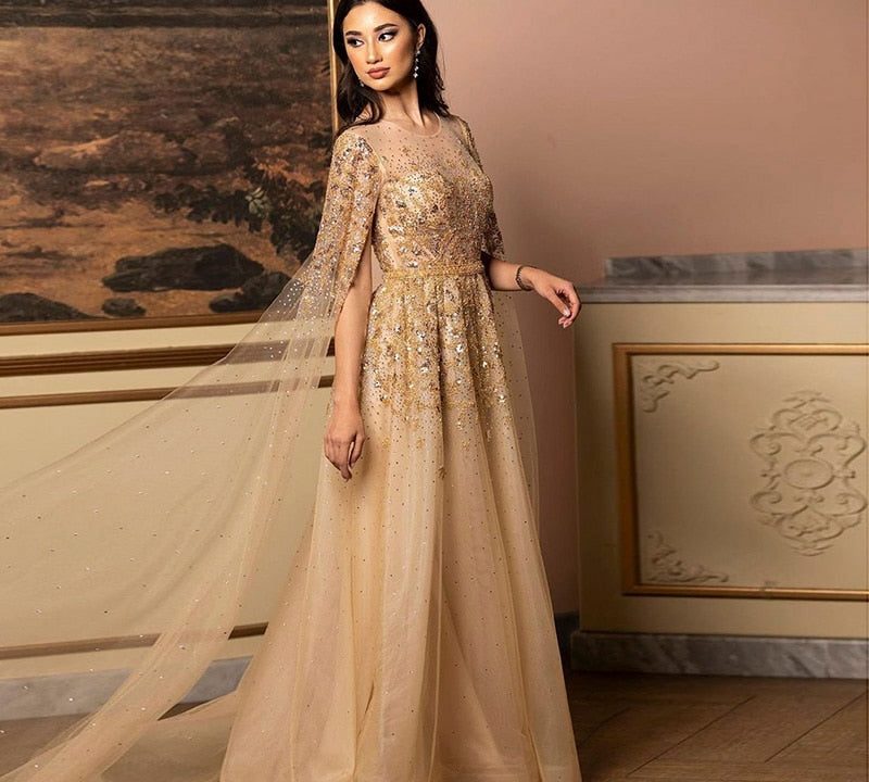 gold formal dress