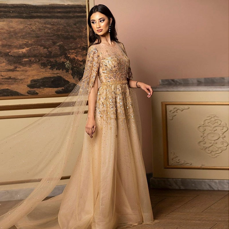 gold formal dress