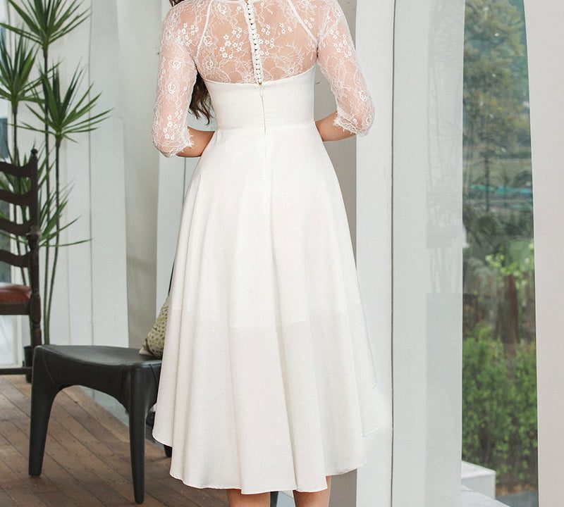 formal white dress