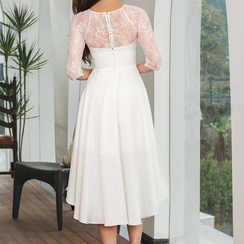 formal white dress