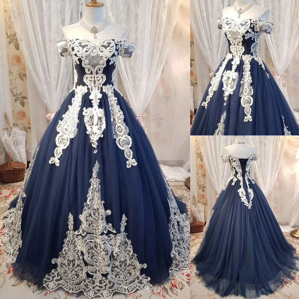 navy blue wedding dress