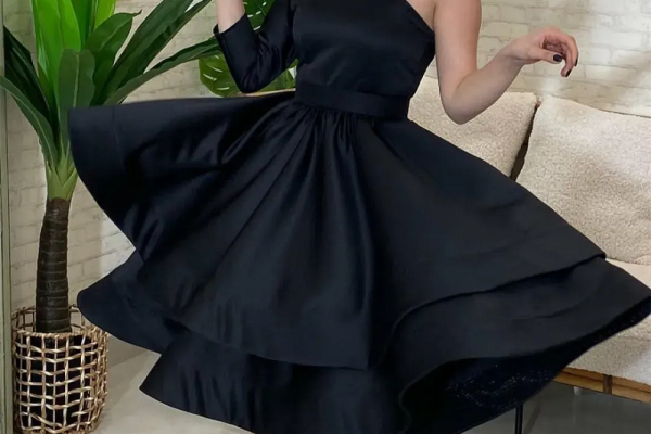 classy formal black dress
