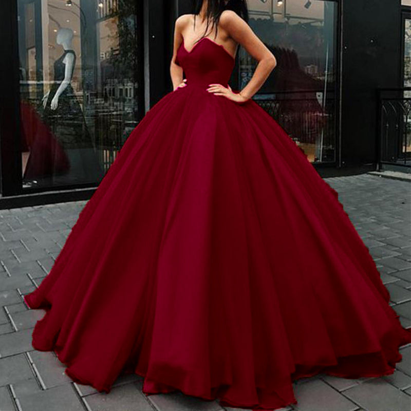 formal red dress