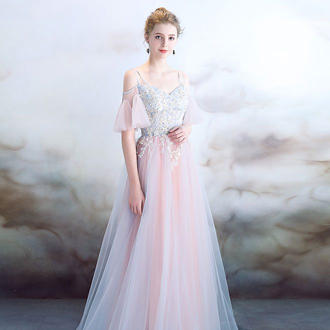 light pink formal dress