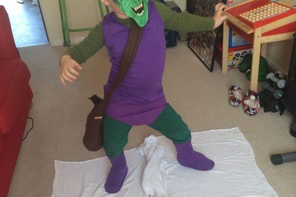 green goblin costume kid