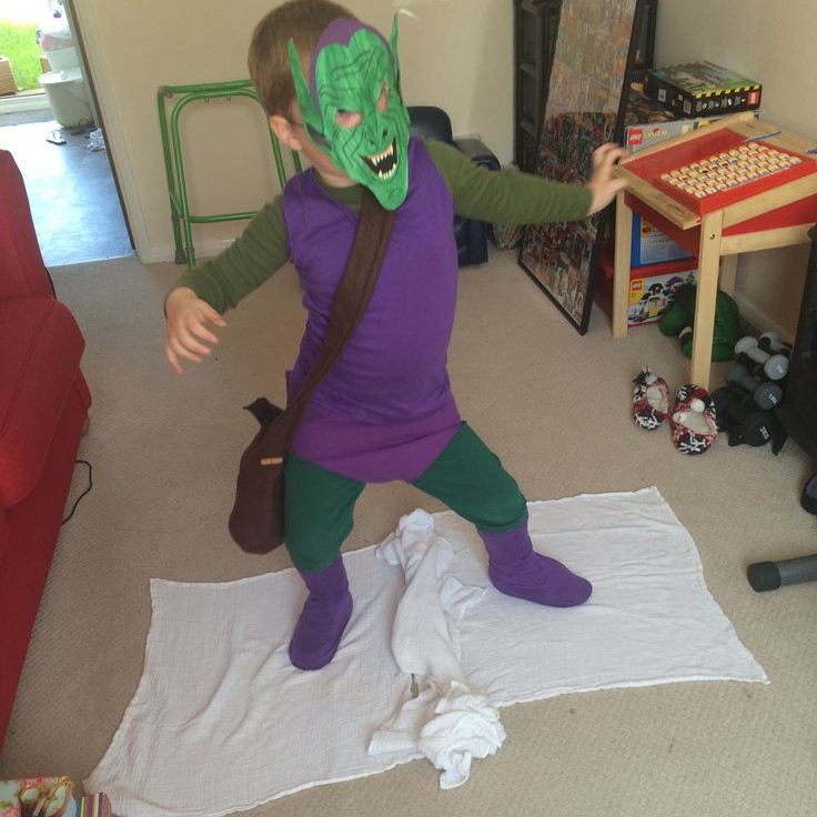 green goblin costume kid