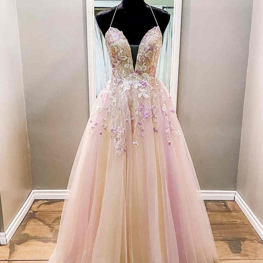 light pink formal dress