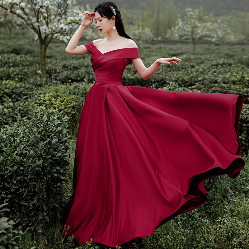 formal red dress
