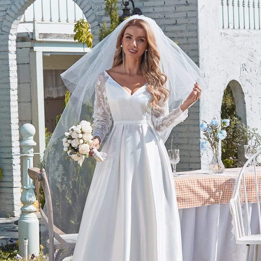 simple white wedding dress