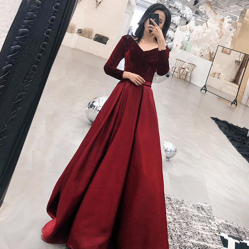 formal red dress