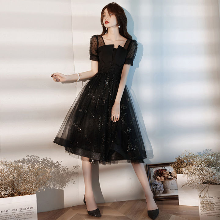 classy formal black dress