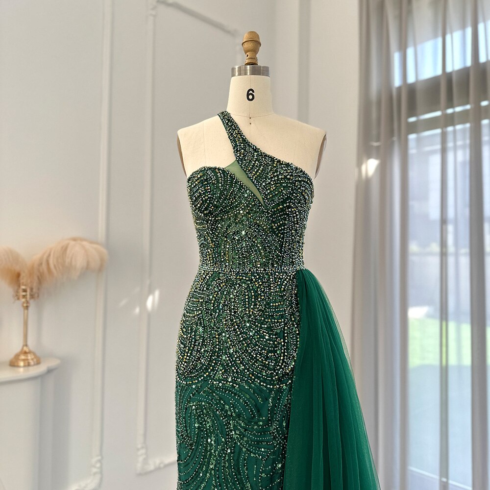 merald-Green-One-Shoulder-Evening-Dresses