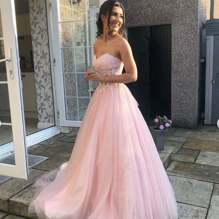 light pink formal dress