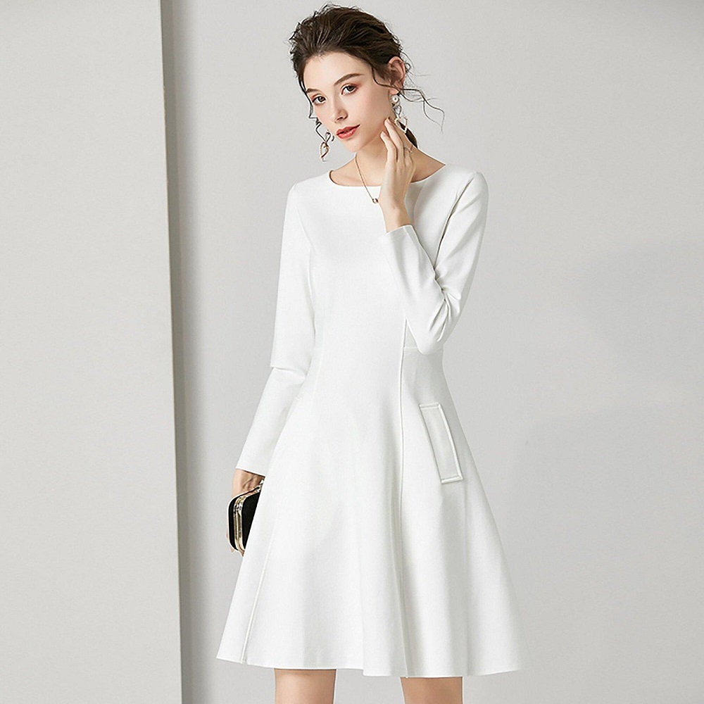 white semi formal dress