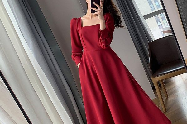 Women_Long_Midi_dress_Long_Sleeve_dress