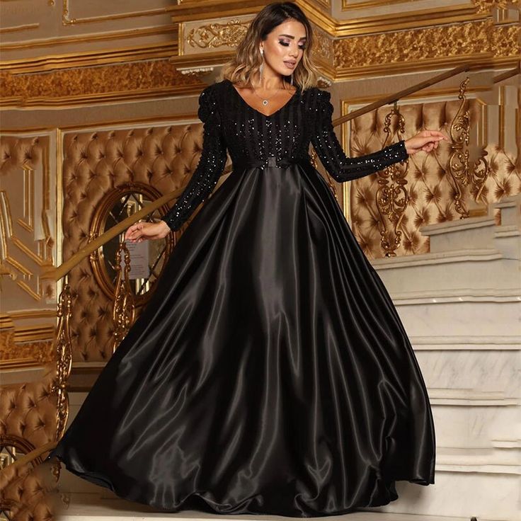 classy formal black dress