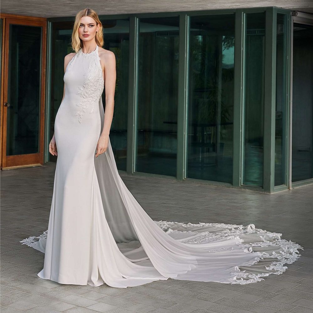 simple white wedding dress