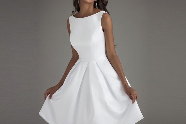 white semi formal dress