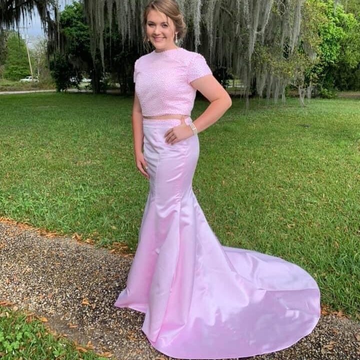 light pink formal dress