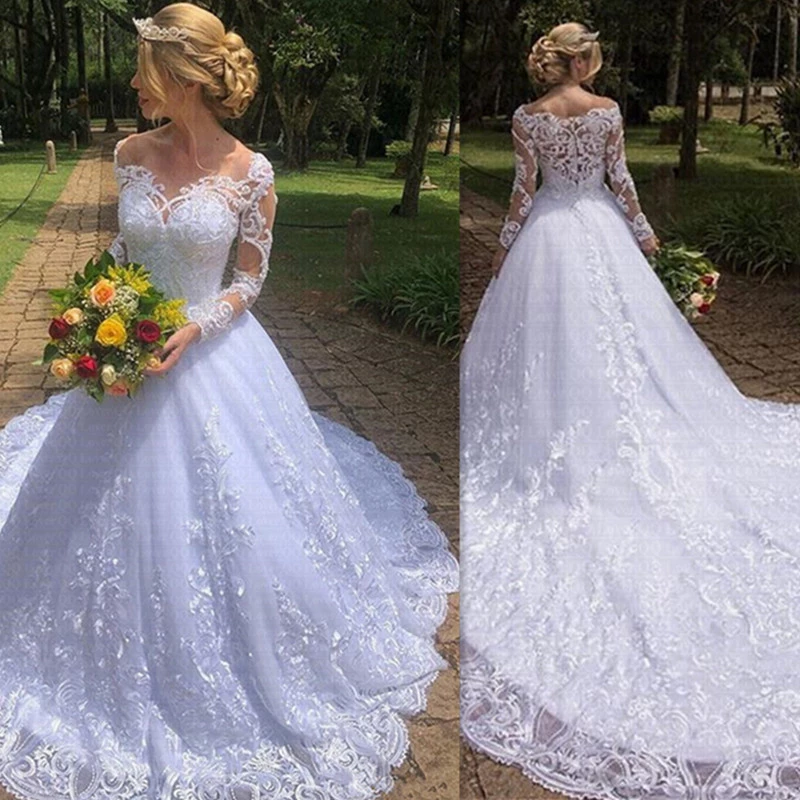 lace long sleeve wedding dress